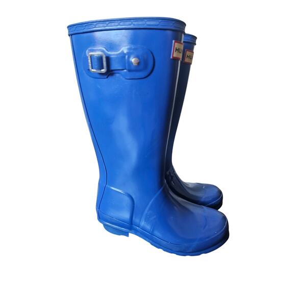 Kids Royal blue Hunter boots size 1 B /2 G - Picture 1 of 7
